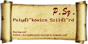 Polyákovics Szilárd névjegykártya